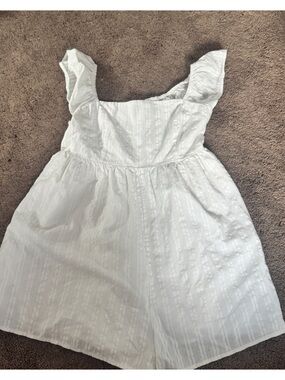 American Eagle Outfitters White Textured Tank Dress